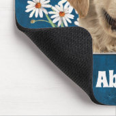 Golden Retriever en Daisies op leder Muismat (Hoek)