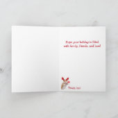 Golden Retriever en Friend Kerstmis Feestdagen Kaart (Binnen)