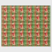 Golden Retriever en Holiday Pset met kerstval Cadeaupapier (Vlak)