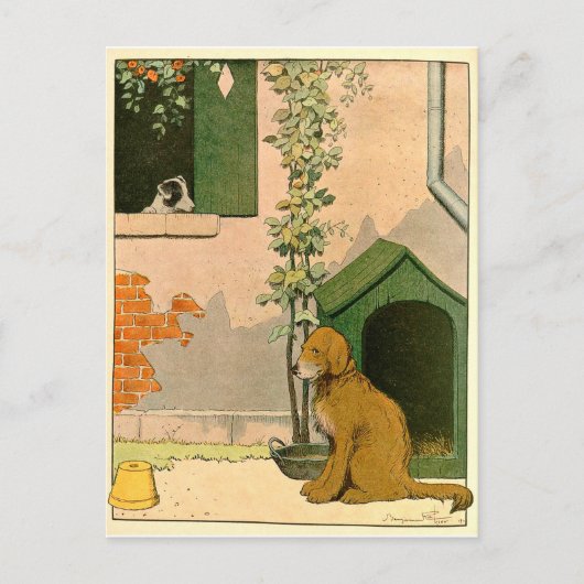 Golden Retriever en Jack Russell Terrier Briefkaart (Voorkant)