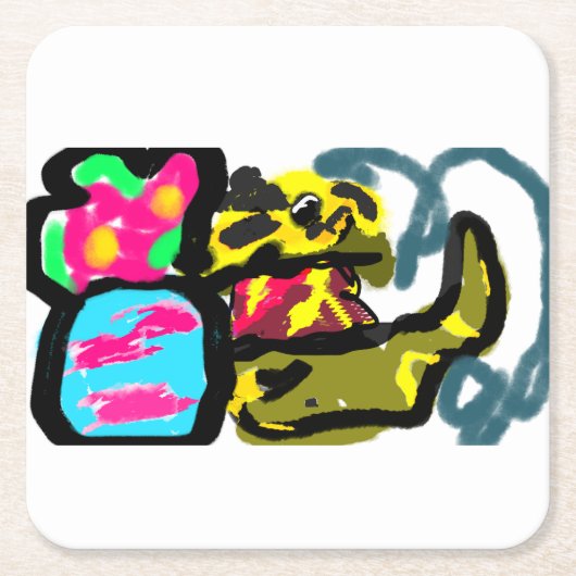 Golden Retriever en lente Kartonnen Onderzetters (Voorkant)