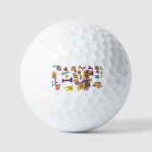 Golden Retriever en liefde Golfballen (Voorkant)
