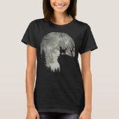 Golden Retriever en Moon Halloween Classic Monste T-shirt (Voorkant)