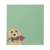 Golden Retriever en Roos klein Notitieblok (Voorkant)