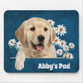 Golden Retriever en zeedagen op leder Muismat (Voorkant)