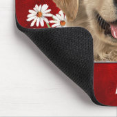 Golden Retriever en zeedagen op leder Muismat (Hoek)