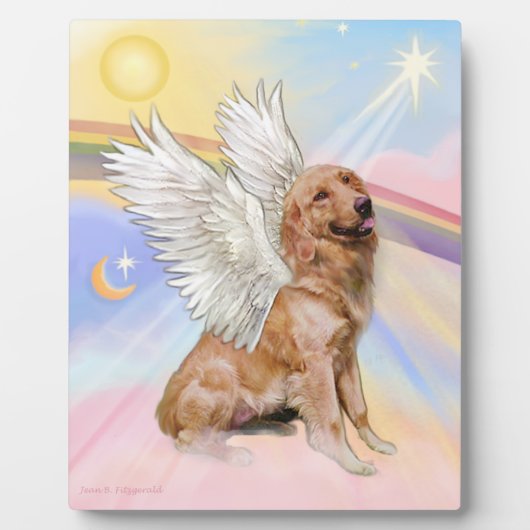 Golden Retriever Engel (B1) Fotoplaat (Voorkant)