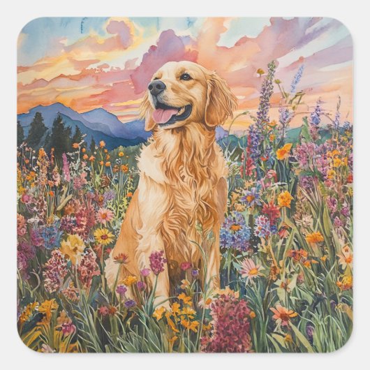 Golden Retriever - Envelop Stickers (Voorkant)
