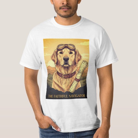 Golden Retriever Explorer Adventure Dog T-shirt (Voorkant)