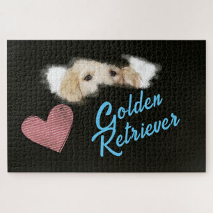 Golden Retriever Eyes Solid Color 1000-stuk Legpuzzel