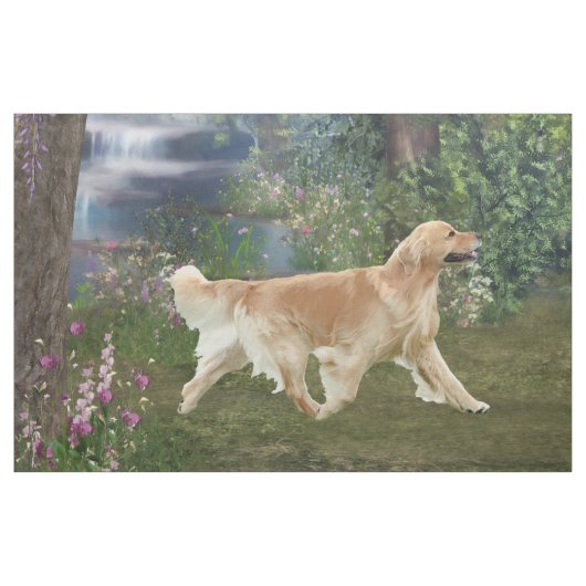 Golden Retriever Fabric Panel Stof (Fat Quarter)