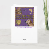 Golden Retriever Fabulous Puppy Birthday Kaart (Achterkant)