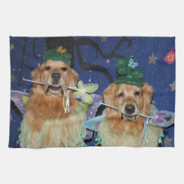 Golden Retriever Fairies Theedoek