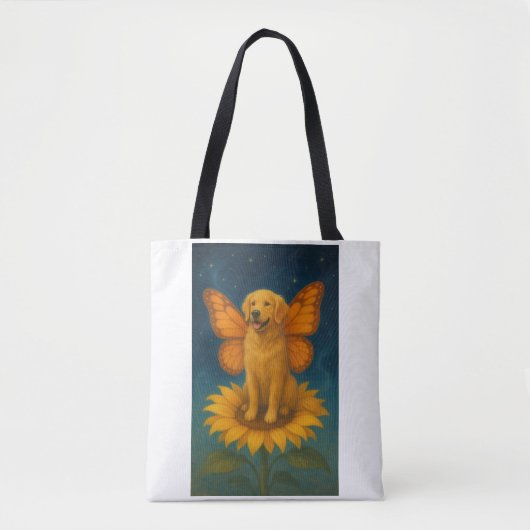 Golden Retriever Fairy Dog Tote Bag (Voorkant)