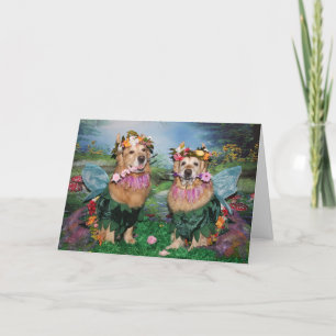 Golden Retriever Fairy Dust Birthday Kaart