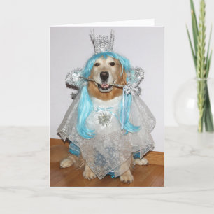 Golden Retriever Fairy Vrolijk Kerstfeest Feestdagen Kaart