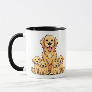 Golden Retriever Family Mok - Schattig cadeau