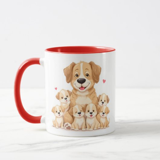 Golden Retriever Family Mok - Schattig cadeau (Links)