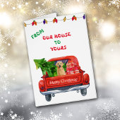 Golden Retriever Farm Truck Christmas Card