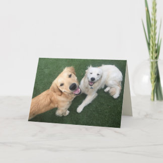 Golden Retriever Father's Day Card Feestdagen Kaart