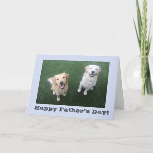 Golden Retriever Father's Day Card Kaart (Voorkant)