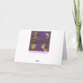 Golden Retriever Fireplace KerstElf Feestdagen Kaart (Achterkant)