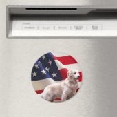 Golden Retriever Flag Magnet (Insitu (Vaatwasser))