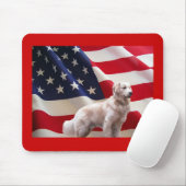 Golden Retriever Flag Mousepad Muismat (Met muis)