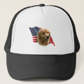 Golden Retriever Flag Trucker Pet (Voorkant)