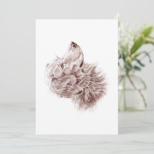 Golden Retriever Flat Card (Staand voorkant)