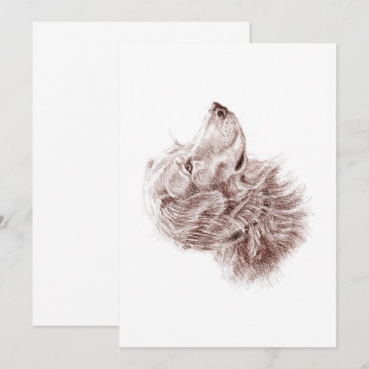 Golden Retriever Flat Card (Voorkant / Achterkant)