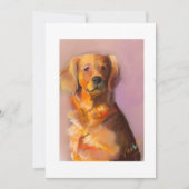 Golden Retriever Flat Dank u kaart- schilderij Bedankkaart (Voorkant)