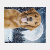 Golden Retriever Fleece Blanket (Voorkant (Horizontaal))