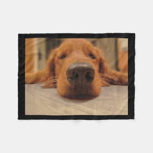Golden Retriever Fleece Blanket (Voorkant (Horizontaal))