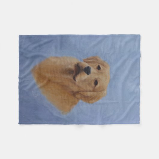Golden Retriever Fleece Blanket (Voorkant (Horizontaal))