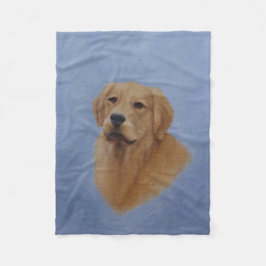 Golden Retriever Fleece Blanket Deken (Voorkant)