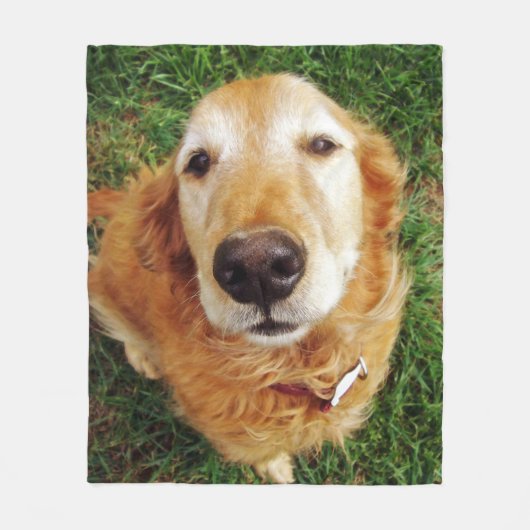 Golden Retriever Fleece Deken (Voorkant)