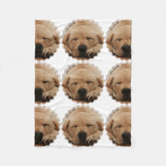 Golden Retriever Fleece Deken (Voorkant)