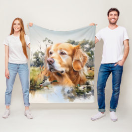 Golden Retriever Fleece Deken