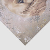 Golden Retriever Floral Dog Tissuepapier (Detail)