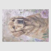 Golden Retriever Floral Dog Tissuepapier (Voorkant)