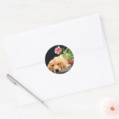 Golden Retriever Flower Sticker (Envelop)