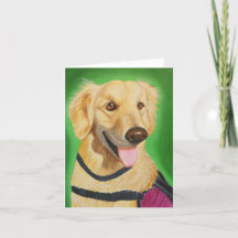 Golden Retriever Folded Wenskaart
