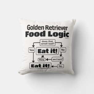Golden Retriever Food Logic Kussen