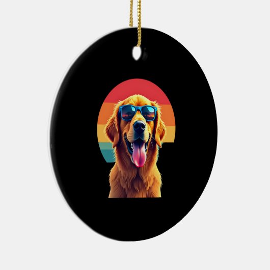 Golden Retriever for Kids Boys Girls Sunglasses Pe Keramisch Ornament (Rechts)