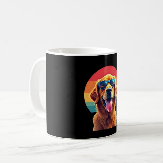 Golden Retriever for Kids Boys Girls Sunglasses Pe Koffiemok (Voorkant links)