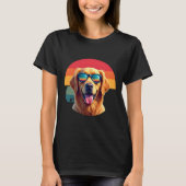Golden Retriever for Kids Boys Girls Sunglasses Pe T-shirt (Voorkant)