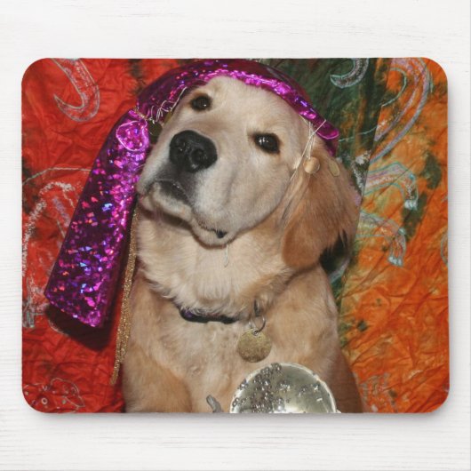 Golden Retriever Fortune Teller Muismat (Voorkant)