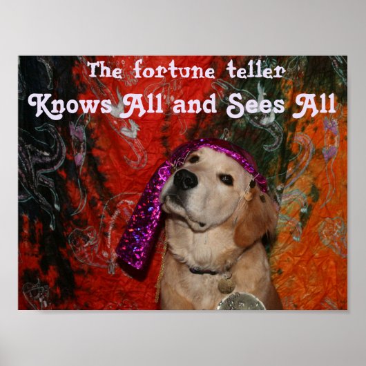 Golden Retriever Fortune Teller Poster (Voorkant)