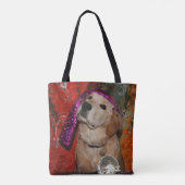 Golden Retriever Fortune Teller Tote Bag (Achterkant)